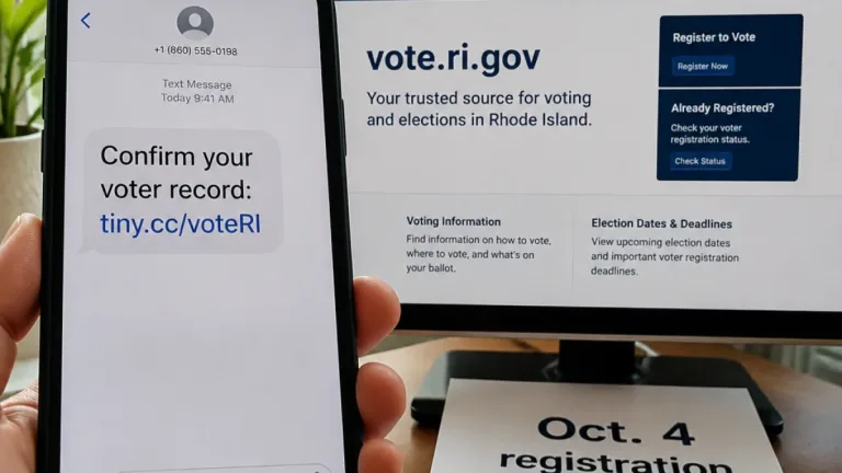 State warns Rhode Islanders about deceptive voter-registration texts ahead of Oct. 4 deadline