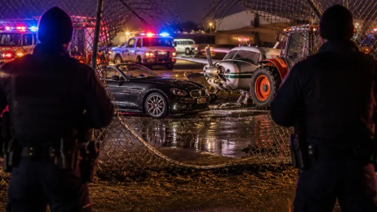 Teen arrested after vehicle crashes through Portsmouth International perimeter, hits plane and tractor