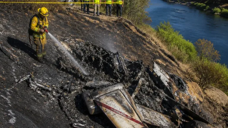 Three killed, including two children, after small plane crashes on San Joaquin River bluff