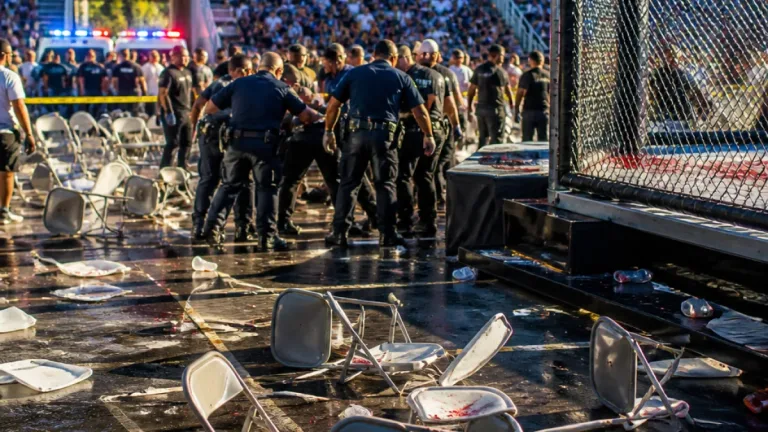 Visalia MMA event ends in large brawl; 15 arrested, three officers injured