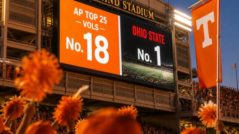 Vols crack AP Top 25 at No. 18 as Ohio State holds wide lead at No. 1