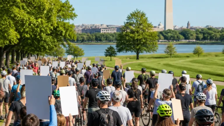 Washington cyclists protest proposed redesign of East Potomac Park golf course