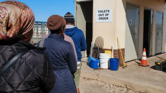 Broken toilets at Site B clinic compound health concerns in Khayelitsha