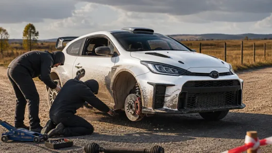 Ermelo Rally ends early for Toyota Gazoo crew after driveshaft failure