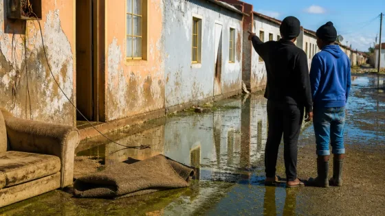 Ermelo tenants say standing water, sewage and faulty wiring make municipal houses unliveable