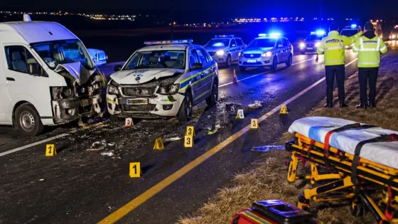 Free State sergeant killed as police convoy struck head-on on N8 near Sannaspos