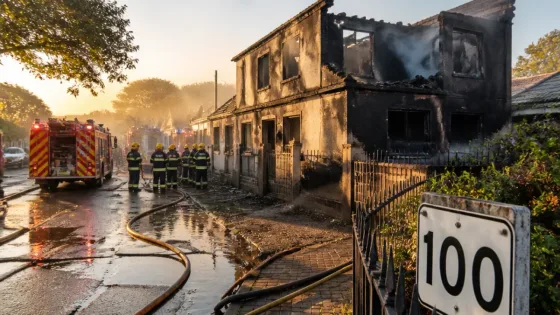 Vacant house in Barberton's 14th Street block gutted in early-morning blaze