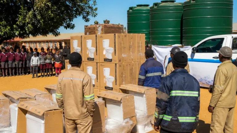 420 household sanitation units and three water systems handed over in Rand West City and Victor Khanye
