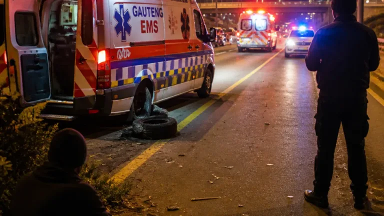 Armed men ambush Gauteng EMS ambulance on N1 after spike trap; patient and crew survive