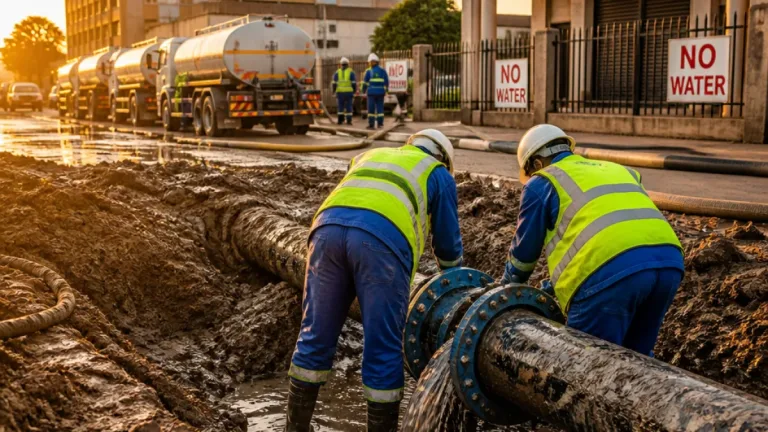 Burst pipeline leaves Klerksdorp hospitals, courts and communities without water for days