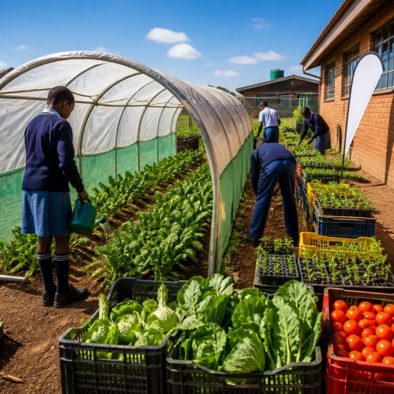 School horticultural tunnels turn learners into small-scale farmers, bolster local food security