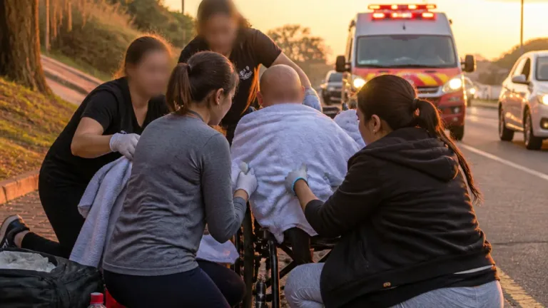 Community members clean, clothe and help take elderly man to hospital after roadside rescue