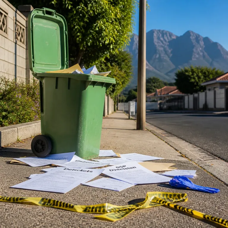 Parliament seeks answers after police documents found in Diep River bin