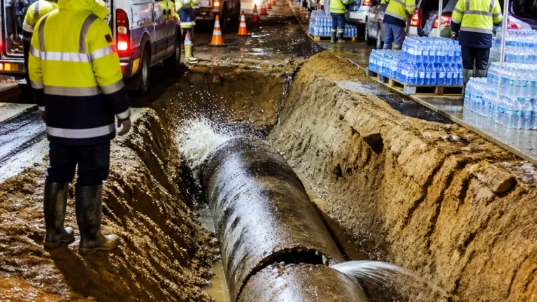 East London households face second night of water disruption after burst main