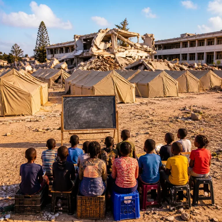 Half a million students in Gaza shift to tent classrooms as schools lie in ruins