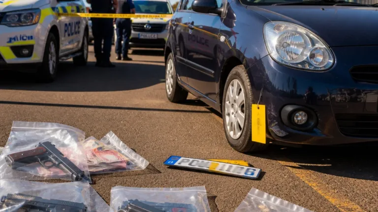 Four suspected hijackers arrested in Pretoria West after weapons, cash and false plates seized