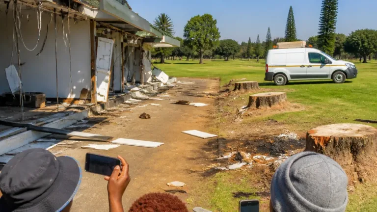 Germiston residents demand answers after clubhouse stripped and trees cut at historic golf course