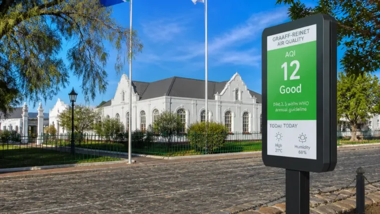 Graaff‑Reinet air quality remains within WHO guideline as hourly forecast shows mild winds