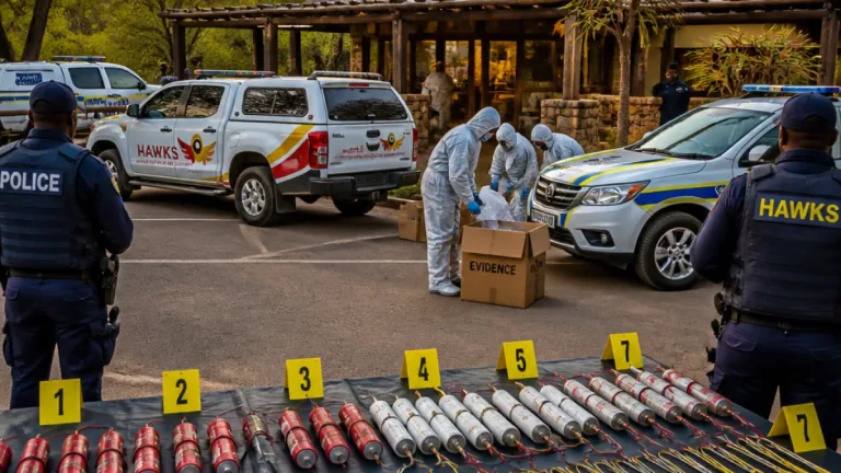 Hawks seize R130,000 worth of explosives at Mbombela lodge, two arrested