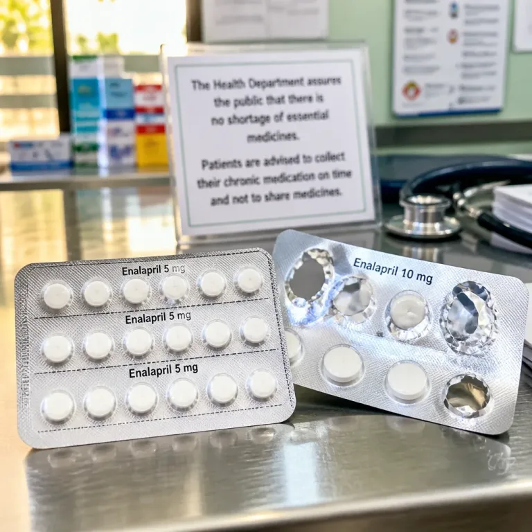 Health department: Enalapril 5mg supplies safe after Arya Pharma 10mg recall