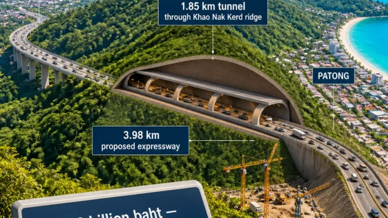 Kathu to Patong tunnel proposal could cut journey to five minutes, Thai authority says