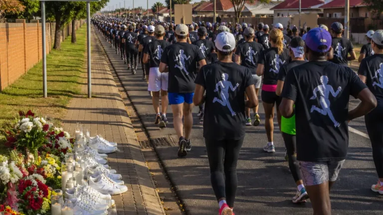 Kempton Park runners stage 13km protest after ninth woman found murdered in district