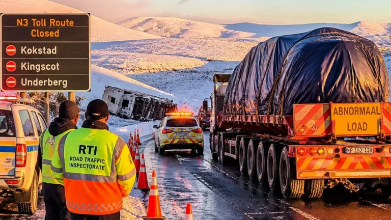 KZN clamps down on abnormal loads as snow and icy rain close sections of N3 corridor