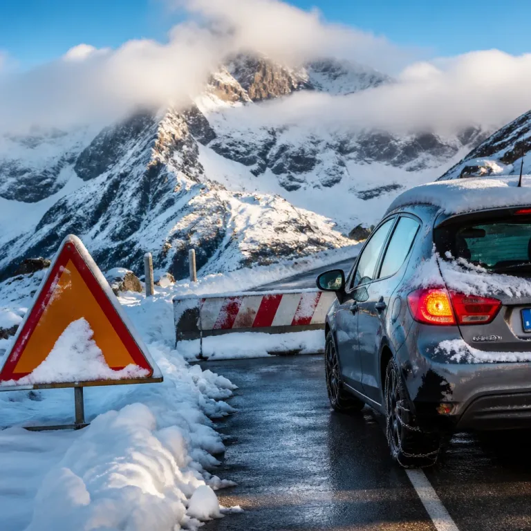 Heavy snow and icy roads cause travel chaos as public holiday draws to a close