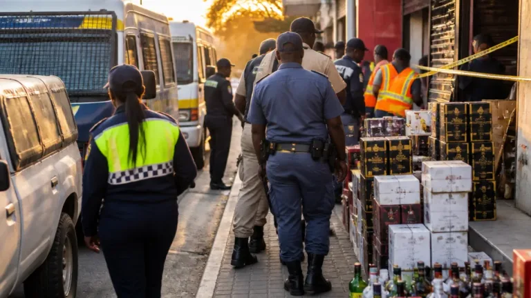 Mpumalanga leaders join multi-agency sweep in Mbombela, seize illicit liquor and counterfeit goods