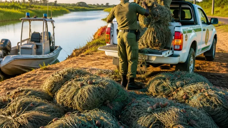 Nearly 23km of illegal gill nets removed from Kosi Bay as arrests follow clampdown