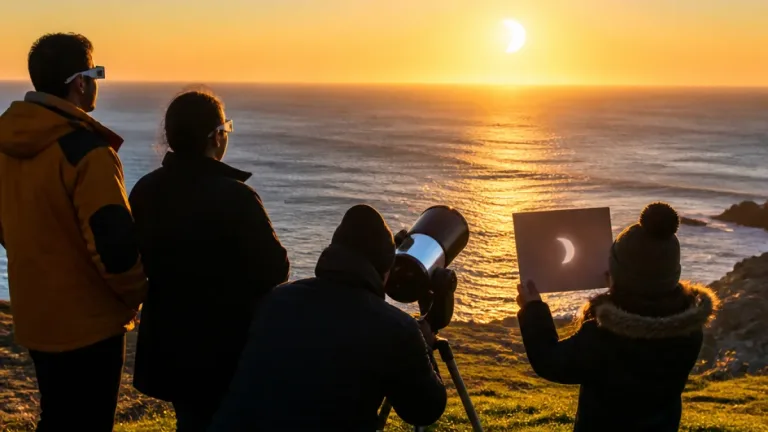 Partial solar eclipse on 12 August: where and how people in England can watch safely