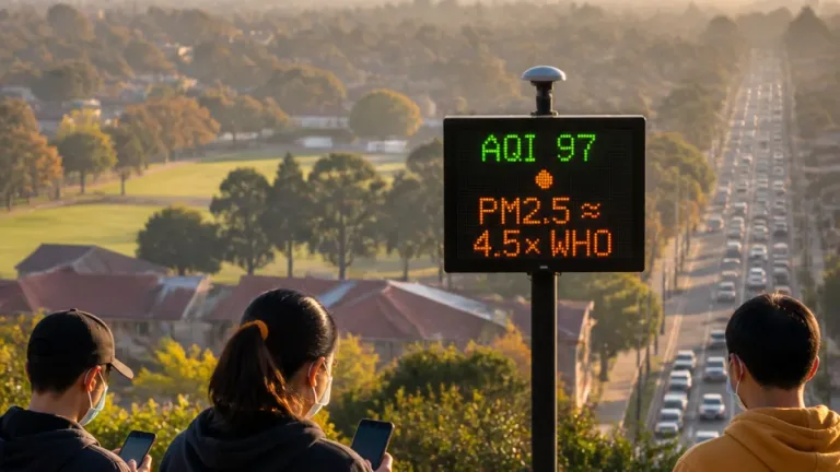Randburg air quality: PM2.5 above WHO annual guideline as hourly AQI fluctuates