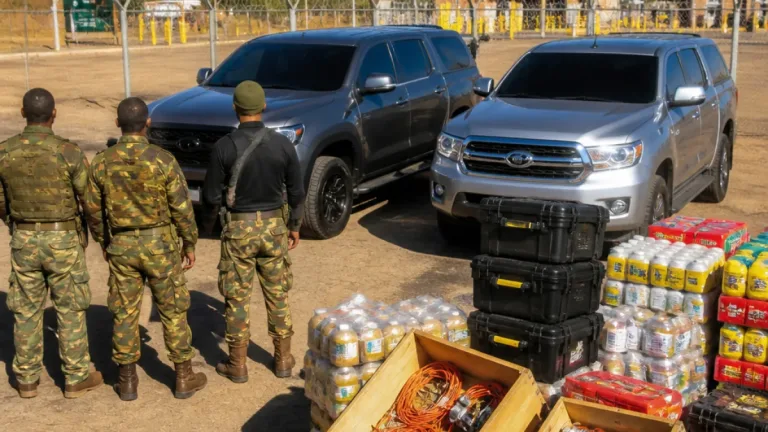SANDF seizes high‑powered vehicles, explosives and goods near Beitbridge in multi‑site operation