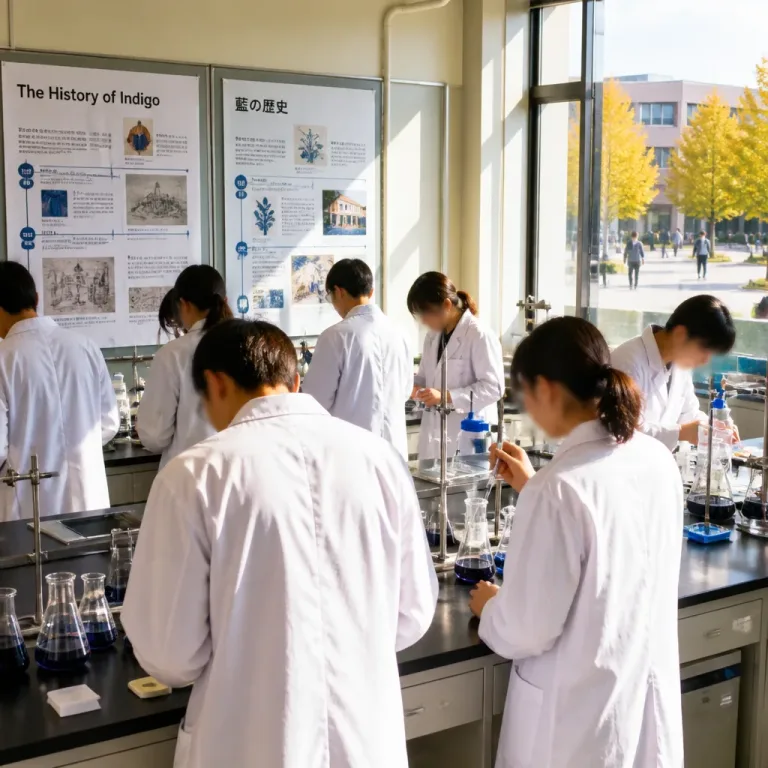 British and Japanese high school students collaborate on indigo synthesis at Tokyo workshop