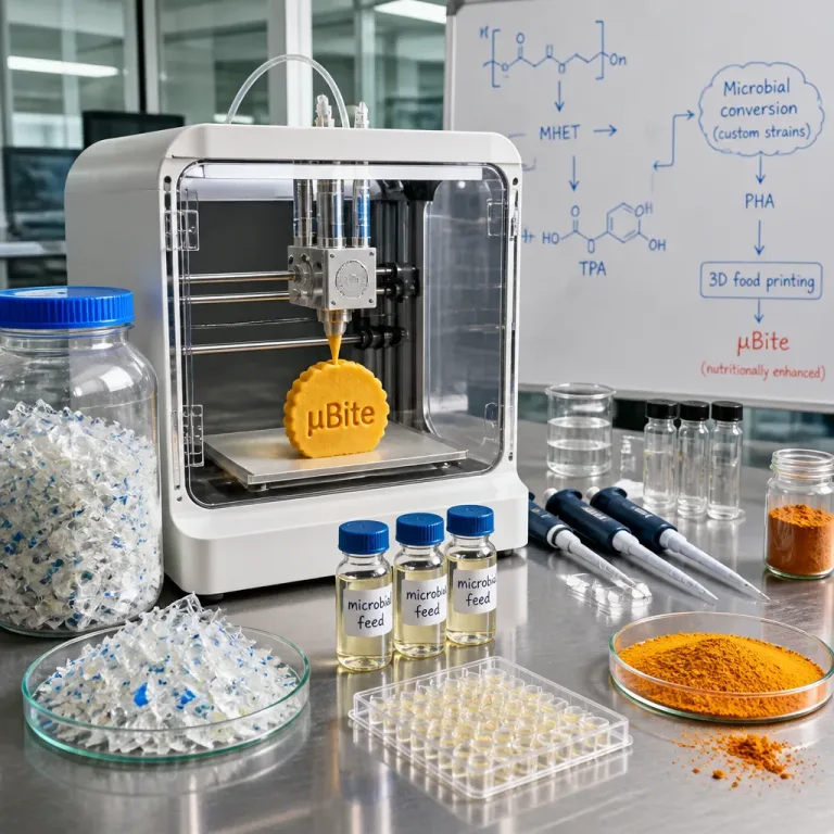 Researchers turn waste plastic into 3D‑printed edible 'µBites' for space and disaster use