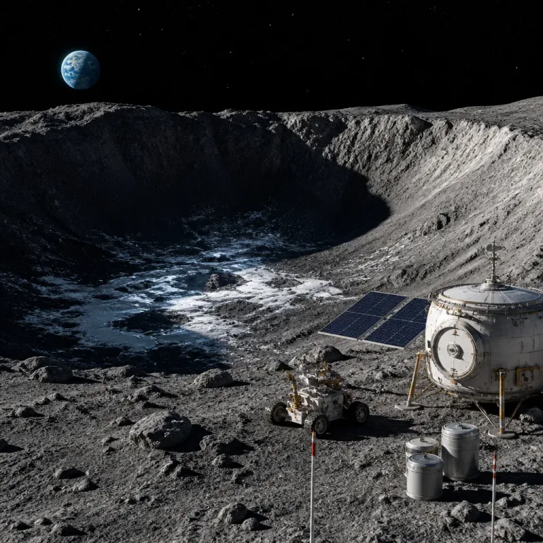 Even with polar ice, there isn’t enough lunar water to support million‑person cities