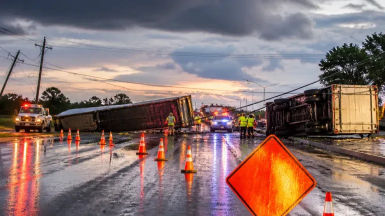 Severe storms leave Schererville without power, major road closures and overturned trucks