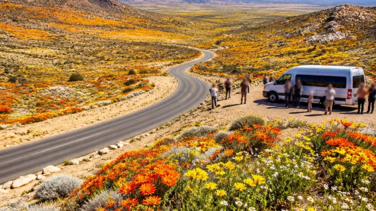 Springbok at the centre of Namaqualand's seasonal wildflower display