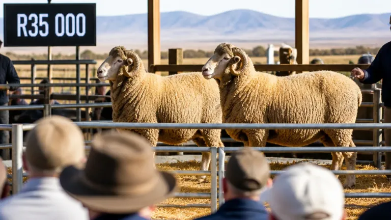 Two Merino veld rams fetch R35 000 each at Eastern Free State club's 40th auction