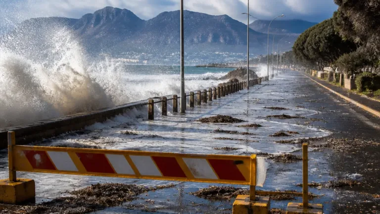 Western Cape on alert as Level 4 rain warning brings heavy falls, strong winds and rough seas