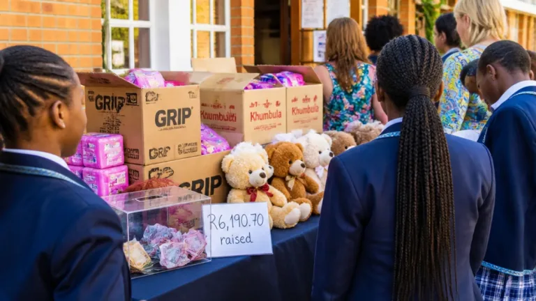 White River learners raise R6,190 and collect sanitary supplies for GRIP and Khumbula