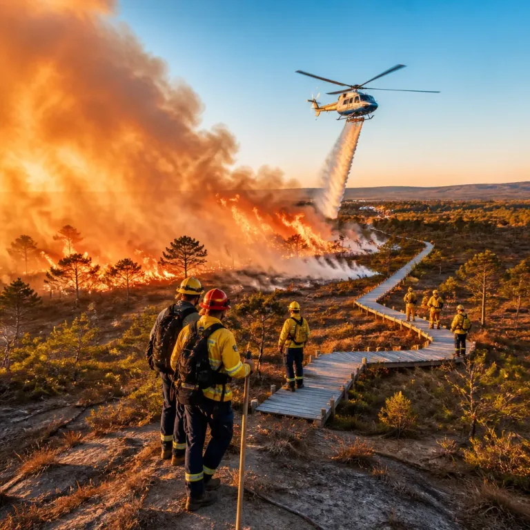 Belgium battles its largest wildfire since 1911 as flames consume peatland near German border